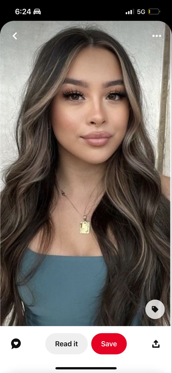 Alyssa Michelle Burk, Brown Bayalage With Money Piece, Slight Blonde Highlights In Brown Hair, Half Head Highlights Dark Hair, Foilyage Hair Dark, Blond Highlights For Dark Brown Hair, Baliage On Dark Hair, Dark Brown Hair Inspo Highlights, Brunette Summer Hair 2023 Long