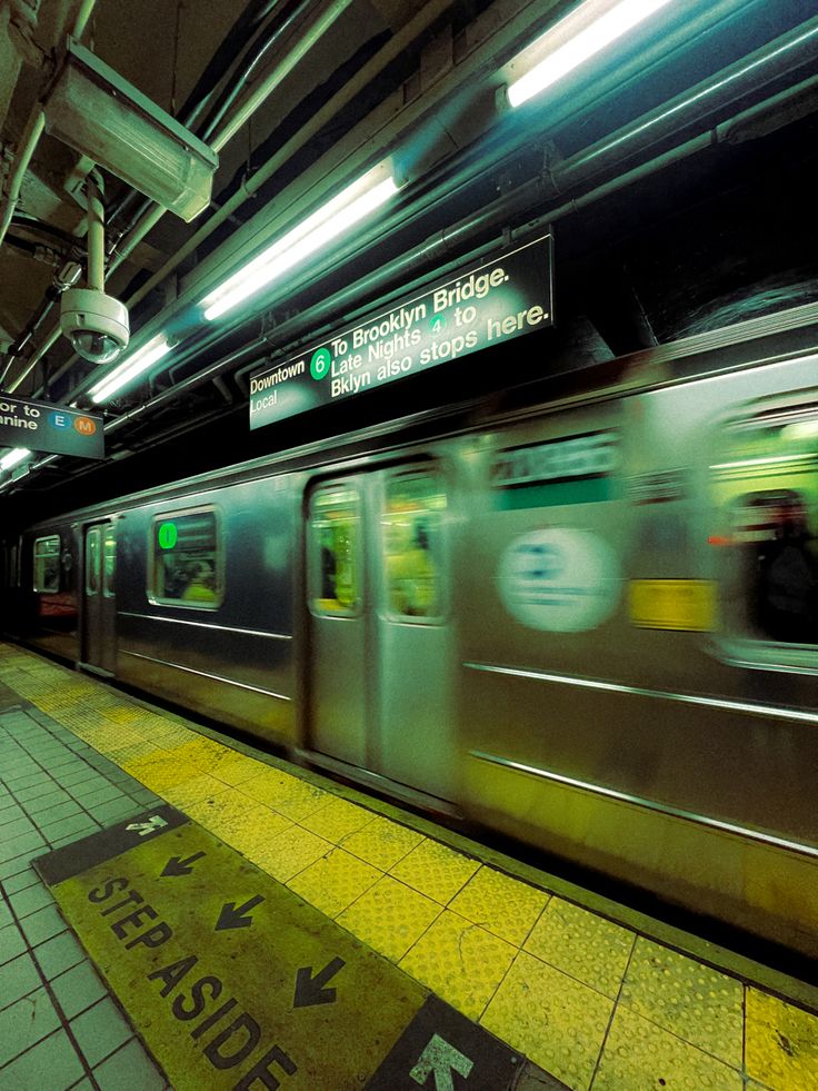 nyc new york city subway train aesthetic nighttime life grunge y2k fallen angels Aesthetic Scorpio, Nyc Train, Small Market, Aesthetic Disney, New York Subway, Subway Train, Nyc Aesthetic, Photography Book, U Bahn