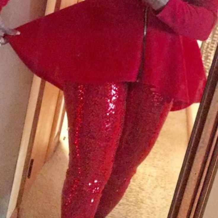 Sparkly Red Sequin Pants Fitted Pants For Christmas Party, Winter Party Full-length Leggings, Red Trousers For Winter, Red Full-length Leggings For Party, Red Full Length Leggings For Party, Fitted Holiday Bottoms, Red Leggings For Night Out In Fall, Red Stretch Bottoms For Party Season, Red Full-length Leggings For Fall