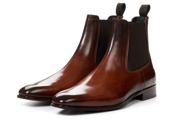 Nothing says boss like a pair of Chelsea boots. Perfect for cooler weather, but versatile enough for a year-round engagement, the Dean is a bold choice that pairs well with a suit, trousers, or premium denim. Runs full size large (order full size down from regular US dress shoe size). For example, if you normally wear a size US 10 dress shoe, order a size 9 Alternatively, order one and a half sizes below your Brannock device measurement. For example, if you measure a 10 on the Brannock, order a Men Leather Boots, Leather Boots Brown, Chelsea Boots For Men, Chelsea Boots Mens, Mens Dress Boots, Brown Chelsea Boots, Shoe Crafts, Luxury Men, Chelsea Boots Men