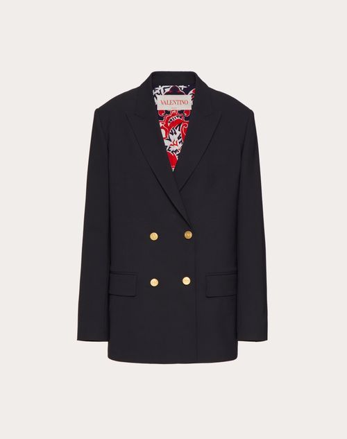 Valentino Shop, Blazers Casual, Designer Outerwear, Women's Coats, Navy Color, Leather Jackets, Blazers For Women, Online Boutique, Designing Women