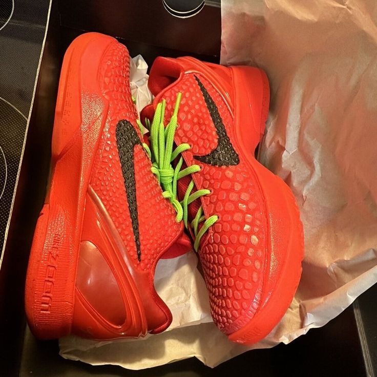 Kobe Bryant Shoes Size 9. Condition Is New With Box. Red Basketball Shoes With Rubber Waffle Outsoles, Red Leather Basketball Shoes With Perforated Toe Box, Kobe Bryant Shoes, Kobe 9, Kobe Shoes, Basketball Pictures, Nike Red, Kobe Bryant, Nike Dunks