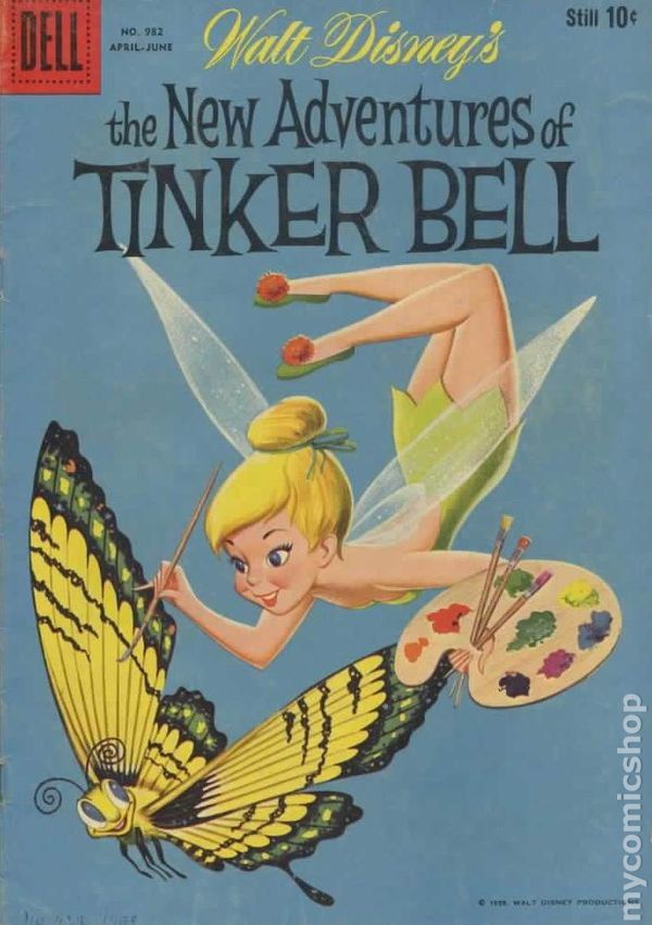 the cover to walt's new adventures of tinker bell, featuring a pin - up fairy