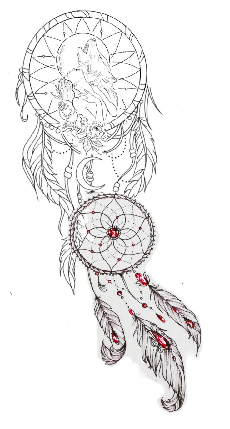 a drawing of a dream catcher with a woman's face on it