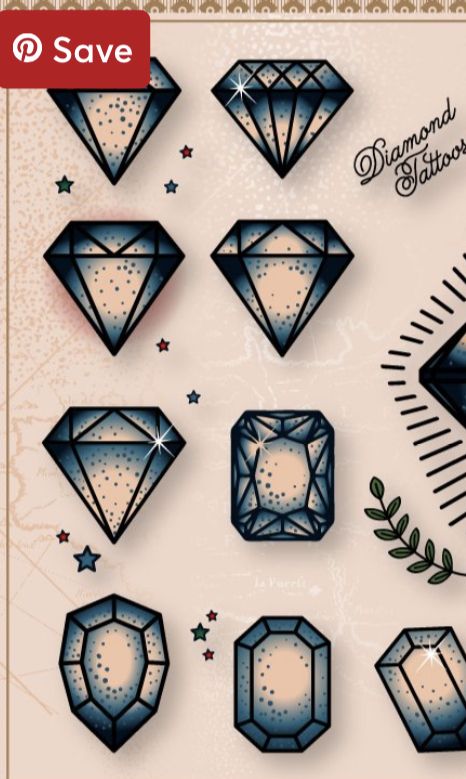 the diamond stickers are all different shapes and sizes