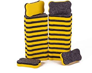 three pieces of yellow and black striped material