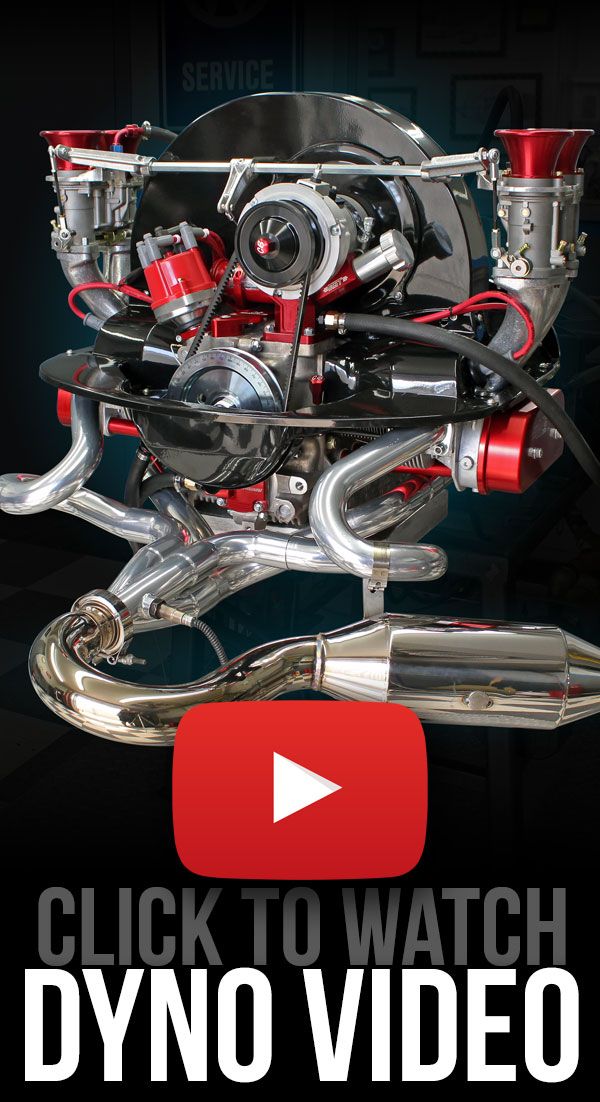 an image of a car engine with the words click to watch dyno video