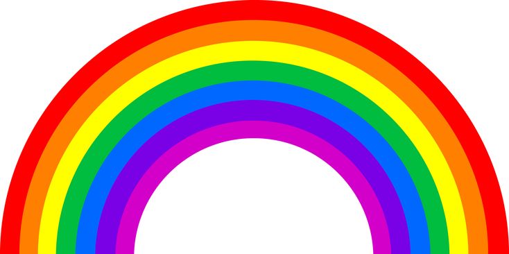 an image of a rainbow that is in the shape of a letter o on a white background