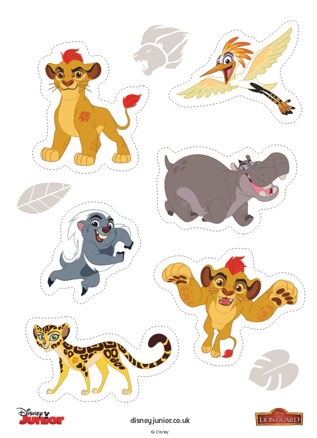 the lion king stickers are shown here