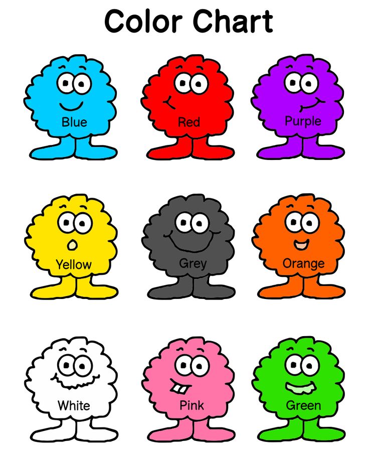 an image of different colors for children to learn how to draw and color with them