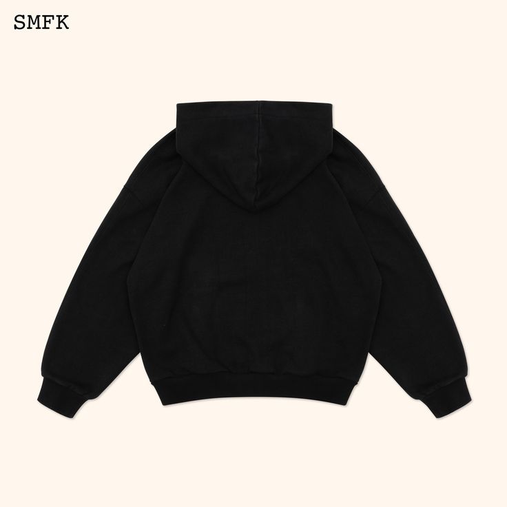 SMFK Compass Classic Cross Hoodie Black Jacket - Design: Wide-fitting hoody designed by SMFK in 2018. In the 2024 version, the left chest is updated with the Chain Cross badge. Metal rivets with added rock and roll style to secure the splice position.- Material: tightly woven sports circle cotton, more compact and anti-plastic.- Fit: Loose - Care: Professional care and dry cleaning needed Materials: 100% Cotton Size (in cm) Shoulder Chest Back Length S 66 132 65 M 67 136 66 L 68 140 67 Black Techwear Hooded Jacket With Drawstring Hood, Black Streetwear Hooded Jacket With Adjustable Hood, Black Hooded Jacket With Adjustable Hood For Streetwear, Black Hooded Jacket With Drawstring For Streetwear, Black Techwear Hoodie With Detachable Hood, Black Heavyweight Hoodie With Ribbed Cuffs, Black Hoodie With Adjustable Hood For Streetwear, Black Hip Hop Hooded Jacket For Winter, Black Cotton Hooded Jacket For Streetwear