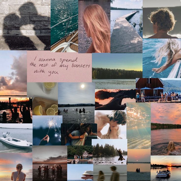 a collage of photos with the words, i wanna to spend the rest of your time with you