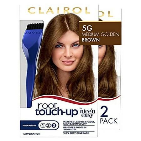 Clairol Root Touch-Up by Nice'n Easy Permanent Hair Dye, 5G Medium Golden Brown Hair Color, Pack of 2 None Medium Golden Brown Hair Color, Light Chocolate Brown Hair Color, Light Golden Brown Hair Color, Light Golden Brown Hair, Clairol Root Touch Up, Light Ash Brown Hair, Clairol Hair Color, Medium Brown Hair Color, Golden Brown Hair Color