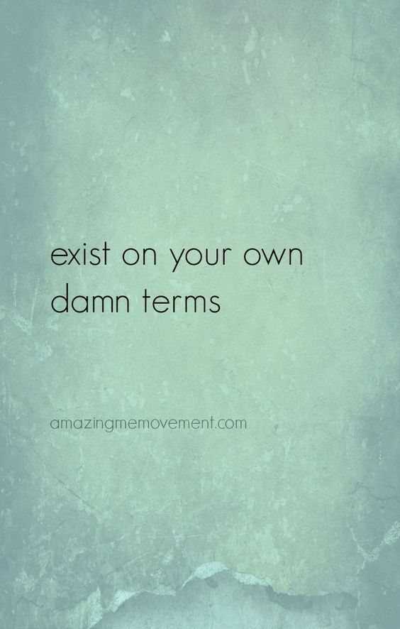 an image with the words, exit on your own damn items