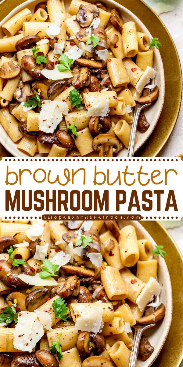 Enjoy Brown Butter Mushroom Pasta as a hearty dinner recipe and yummy comfort food! This quick and easy pasta dish features pantry ingredients like Rigatoni pasta, baby bella mushrooms, and Parmesan cheese. It’s a delicious vegetarian meal you’ll love! Butter Mushroom Pasta, Mushroom Recipes Pasta, Resep Pasta, Easy Pasta Dishes, Cozy Dinner, Best Party Food, Mushroom Pasta, Easy Pasta, Meat Free