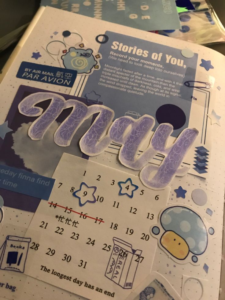 a calendar with the words happy written on it