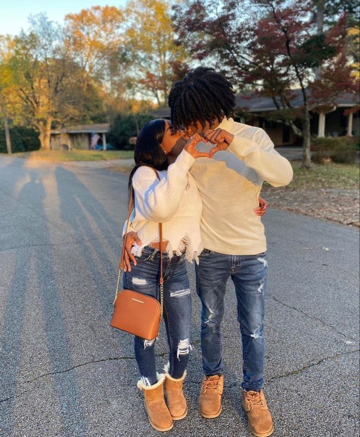 Couple Matching Outfits Black People, Fall Matching Outfits Couple, Cute Black Couples Matching Outfits, Thanksgiving Couple Outfits, Couples Outfits Black People, Black Couples Matching Outfits, Cute Couple Outfits Swag, Couple Swag, Black Couple Outfits