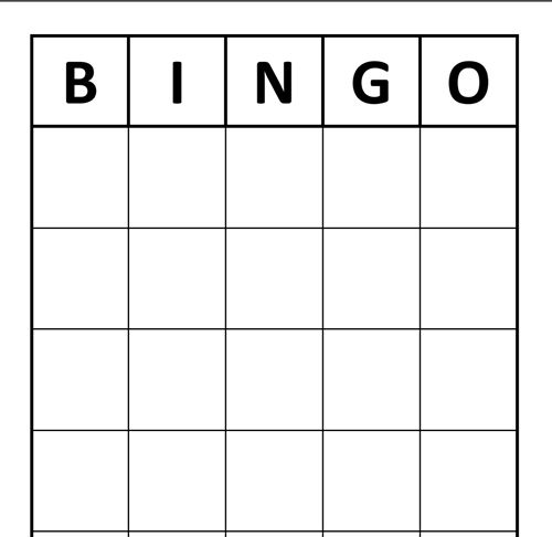 a printable game with the word bingo on it