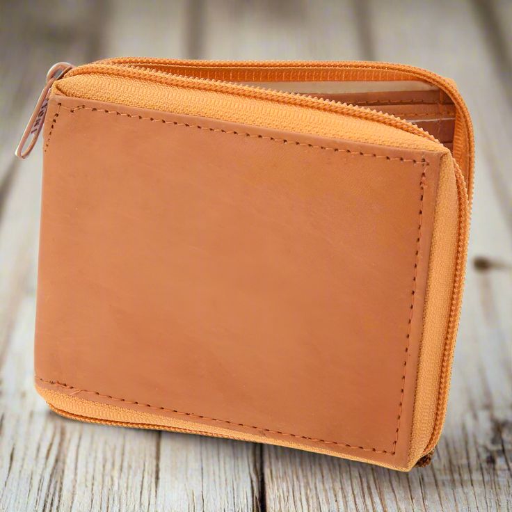 Billetera de Piel - TM-41541 Leather Wallet Daily Use Leather Coin Purse With Zipper, Compact Leather Wallet With Zipper Closure, Travel Wallets With Coin Pocket, Compact Leather Travel Wallets, Compact Leather Wallet For Everyday, Compact Everyday Leather Wallet, Cognac Wallets With Interior Card Slots, Compact Leather Bags With Zipper Closure, Compact Leather Bag With Zipper Closure