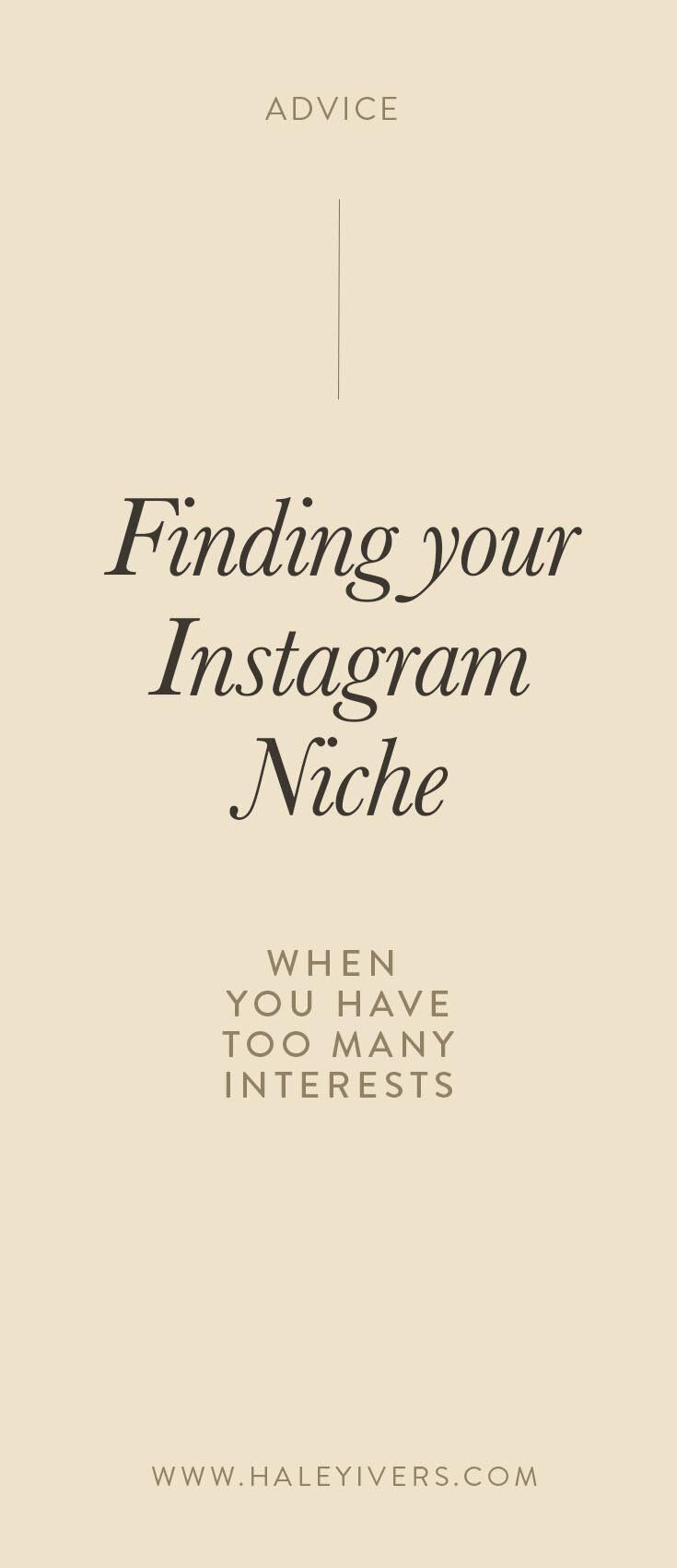 an advertisement for the instagramm niche, which is being used to promote people's interests