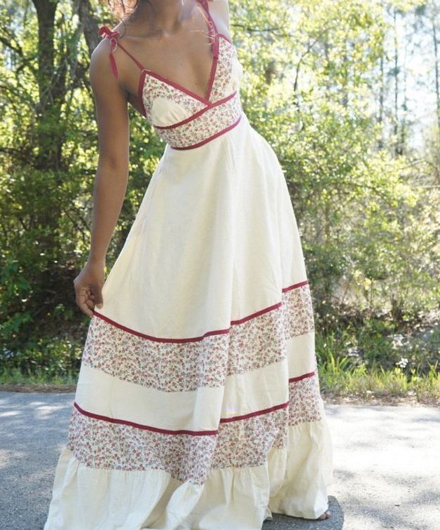 Boho Vintage Dress, Cottage Core Sundress, Medeteranian Summer Outfits, Dress Inspo Summer, Latina Faerie Aesthetic Outfits, Long Sundress Aesthetic, Sicily Italy Aesthetic Outfit, Daughter Of Aphrodite Aesthetic Outfits, Sag Venus Outfits