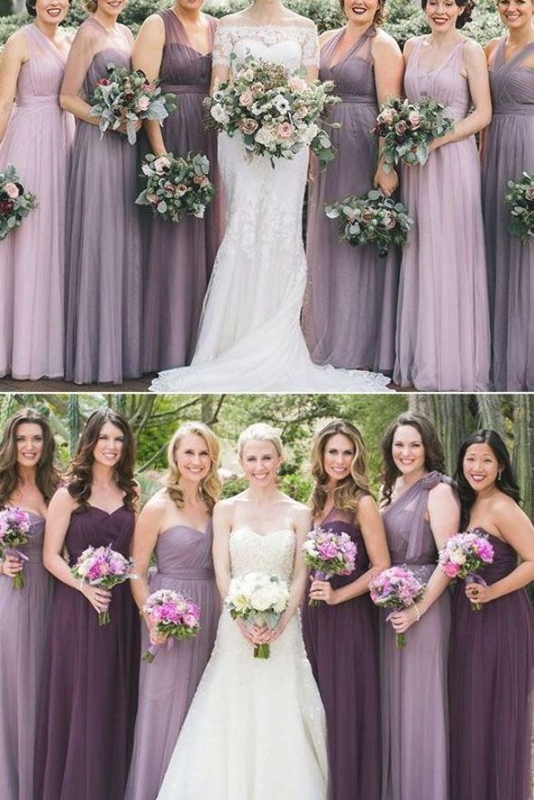 the bride and her bridesmaids are posing for pictures