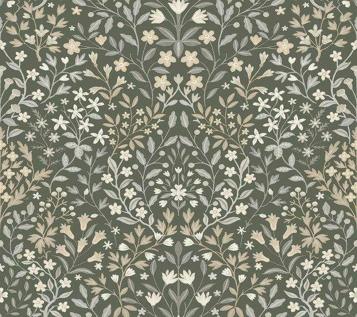 Garden Terrace Wallpaper Wallpaper York Double Roll Olive Joanna Gaines Garden, Joanna Gaines Wallpaper, Olive Wallpaper, Mid Century Coastal, Magnolia Wallpaper, Slate Green, A Street Prints, 4 Wallpaper, Garden Terrace