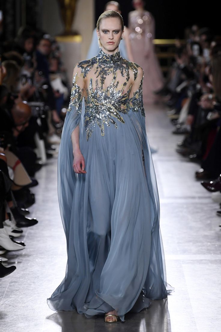 Elie Saab Couture Spring 2019 [PHOTOS] – WWD Elie Saab Couture, Collection Couture, High Fashion Dresses, Designer Evening Gowns, Woman Suit Fashion, Gala Dresses, Evening Dresses Elegant, Couture Gowns, Gorgeous Gowns