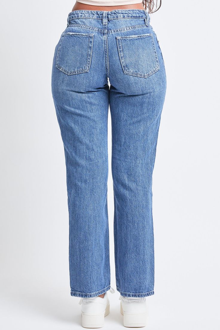 The 90’s are calling and we’re picking up! Our on-trend Women's Low-Rise Dad Fit Jean is a must-have this season! These low-waisted denim jeans have a relaxed fit silhouette that sits right at your waistline. Featuring front distressing for a rigid and vintage-inspired look. Made with 100% Cotton so these jeans have little to no stretch. Pair these with a baby tee and sneakers for a classic 90’s look, or wear with a corset top and platform sneakers for an updated twist on low-rise jeans! Product Spring Dark Wash Mom Fit Jeans, Dark Wash Mom Fit Jeans For Spring, Trendy Medium Wash Rigid Denim Flare Jeans, Trendy High Rise Medium Wash Cropped Jeans, Trendy High Rise Flare Jeans For Everyday, Medium Wash High Rise Relaxed Fit Flare Jeans, Mid-rise Medium Wash Flare Jeans For Everyday, Trendy Denim Flare Jeans For Everyday, Trendy High Waist Straight Fit Jeans