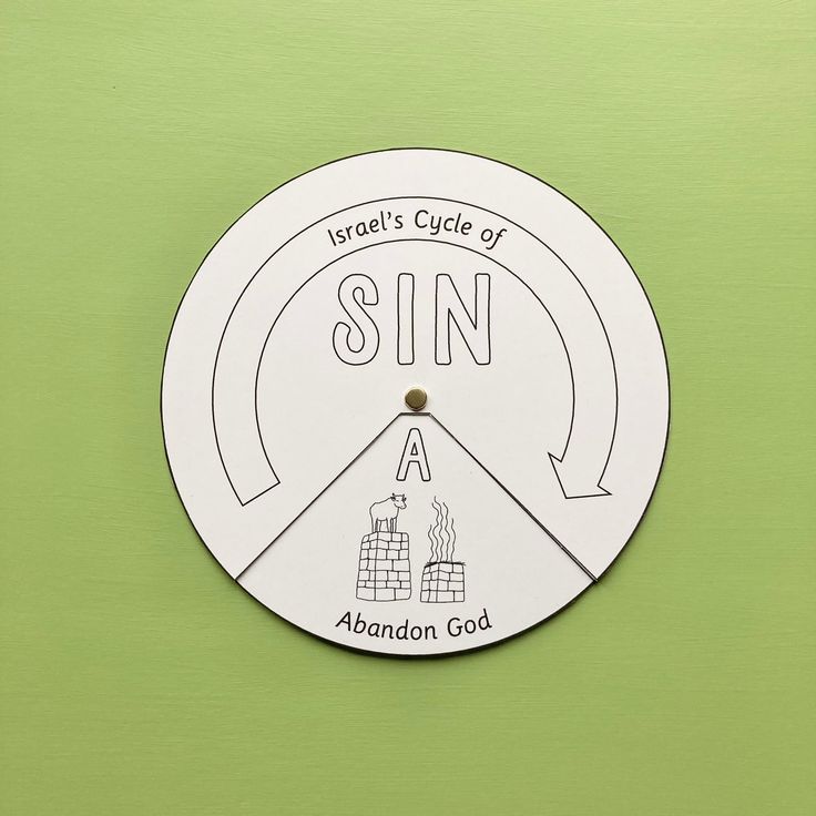 a white circle with the words sin and an arrow on it