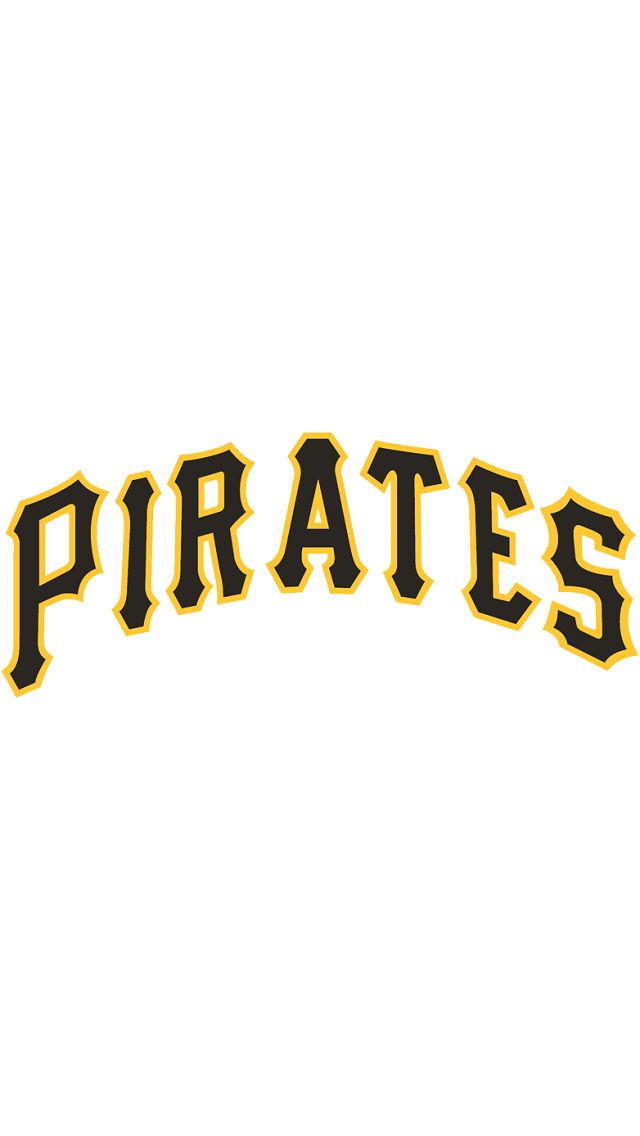 the word pirates is written in black and yellow