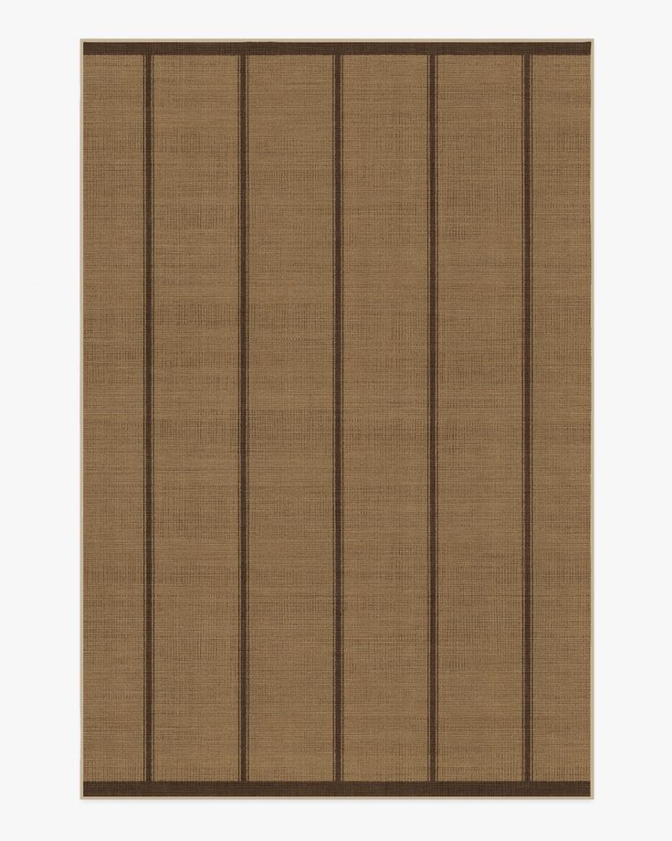 a brown rug with vertical stripes on it