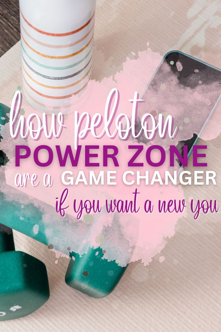 a pair of dumbbells and water bottle with text that reads how peloton power zone training is a game changer Power Zone Training Peloton, Peloton Workout Room, Peloton Gym, Peloton Workout Plan, Peloton Workouts, Song Workouts, Zone Training, Spin Workout, One Song Workouts