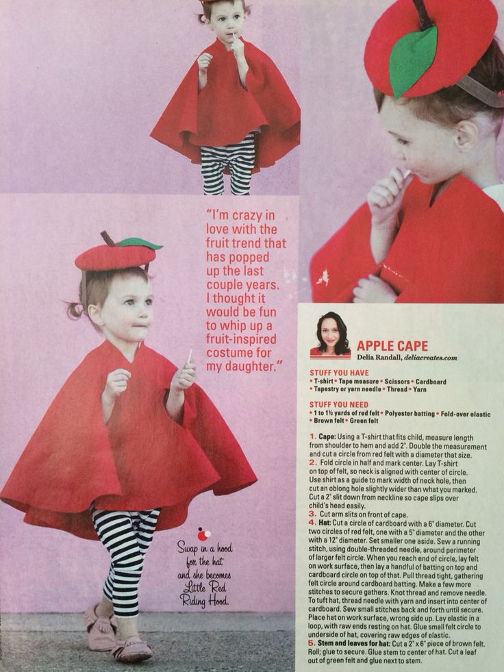 an article in the children's magazine about how to wear apples