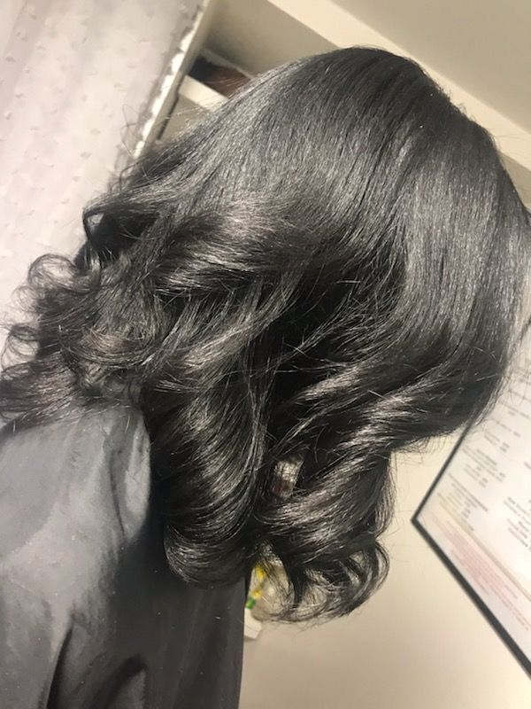 Curled Silk Press, Silk Press Curls, Silk Press Hairstyles, Roman Hair, Silk Press Hair, Pressed Natural Hair, Silk Press Natural Hair, Sew In Hair Extensions, Natural Curls Hairstyles