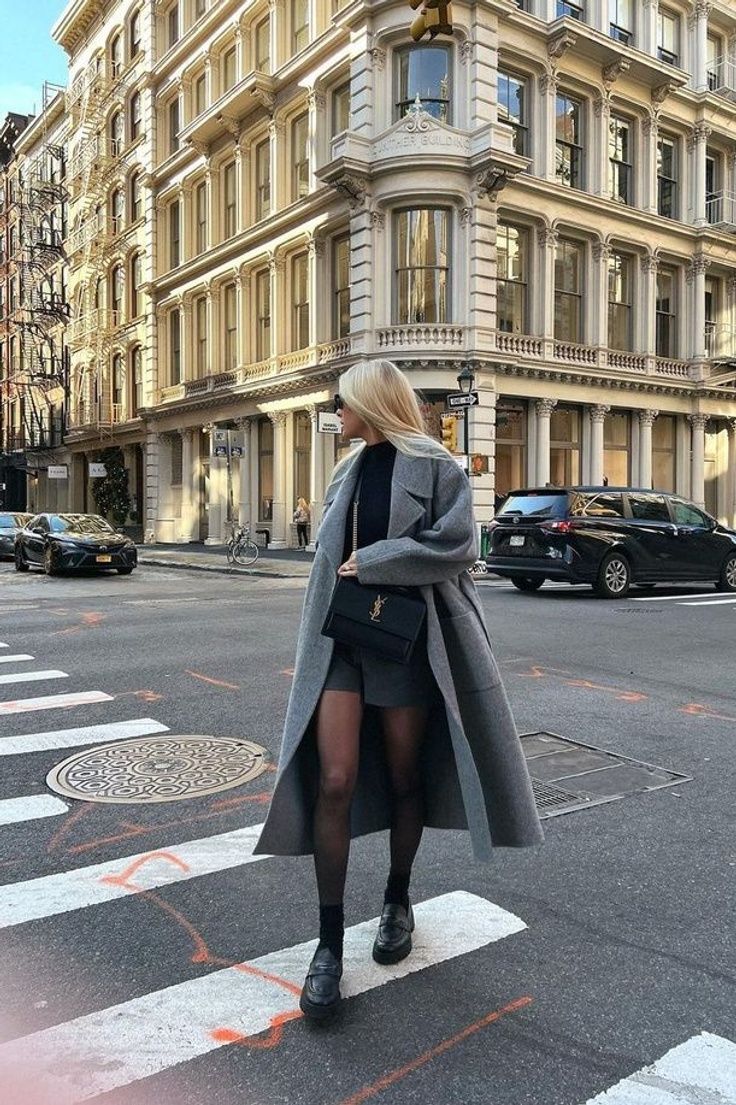 Recent outfit roundup: NYC edition ✨ If you're wondering what to wear in New York in the winter, use this as inspiration! I love wearing tights with loafers, and this grey wool coat is perfect for romping around the city. Outfit details always linked so tap to shop this look and don't forget to browse my LTK for more winter outfit inspo!! Trench Coat Going Out Outfit, New York Aesthetic Winter Fashion, Outfits With Wool Coat, Thanksgiving Nyc Outfit, New York Fashion December, Winter Outfits Vienna, Winter Outfit Grey Coat, Grey Coats Outfit, Christmas City Outfit