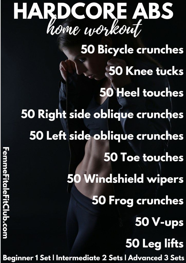 a poster with instructions on how to do the abs workout