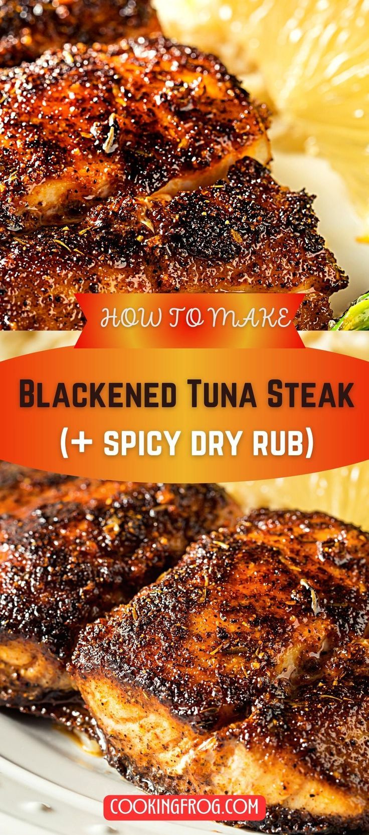 This Blackened Tuna Steak is ready in about 10 minutes and is bursting with flavor! Simply serve it with your favorite side dishes, in tacos, or on a sandwich! I enjoy any type of blackened fish. Blackened Tuna Steak, Grilled Tuna Steaks Recipes, Fresh Tuna Recipes, Tuna Steak Recipe, Blackened Tuna, How To Cook Tuna, Ahi Tuna Recipe, Seared Tuna Steaks, Grilled Tuna Steaks