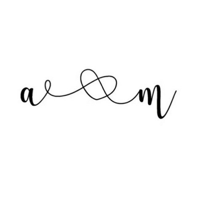 the word love and m is written in cursive writing on a white background