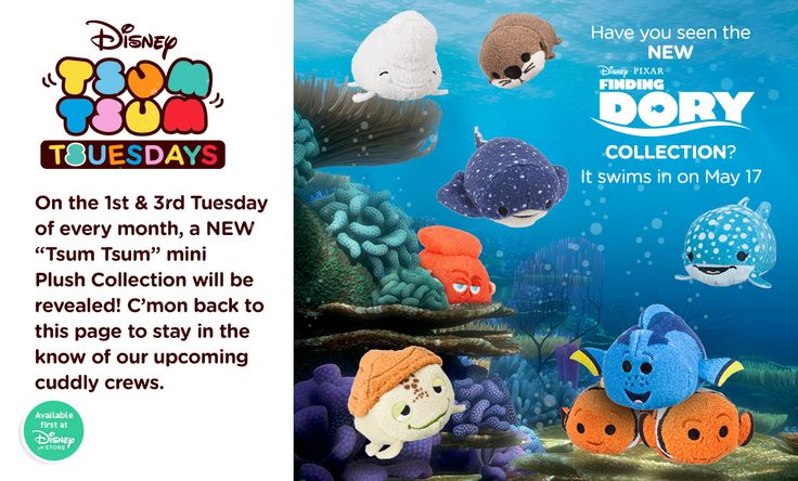 an advertisement for disney's finding dory toys