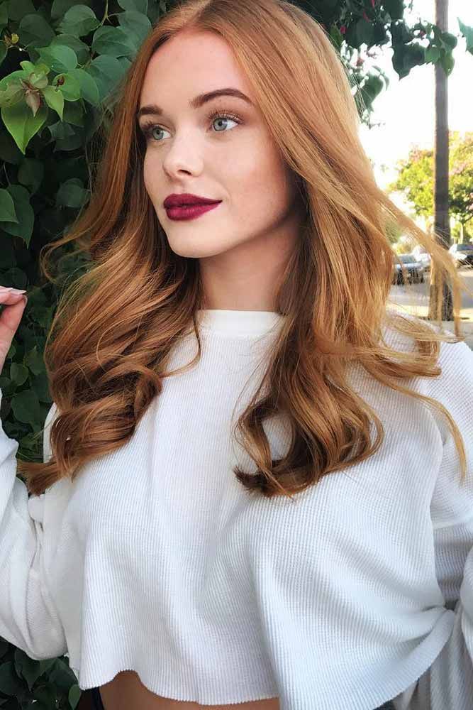 Jahodová Blond, Pretty Highlights, Hair Color 2017, Dark Strawberry Blonde, Auburn Balayage, Strawberry Blonde Highlights, Red Blonde Hair, Strawberry Blonde Hair Color, Copper Blonde