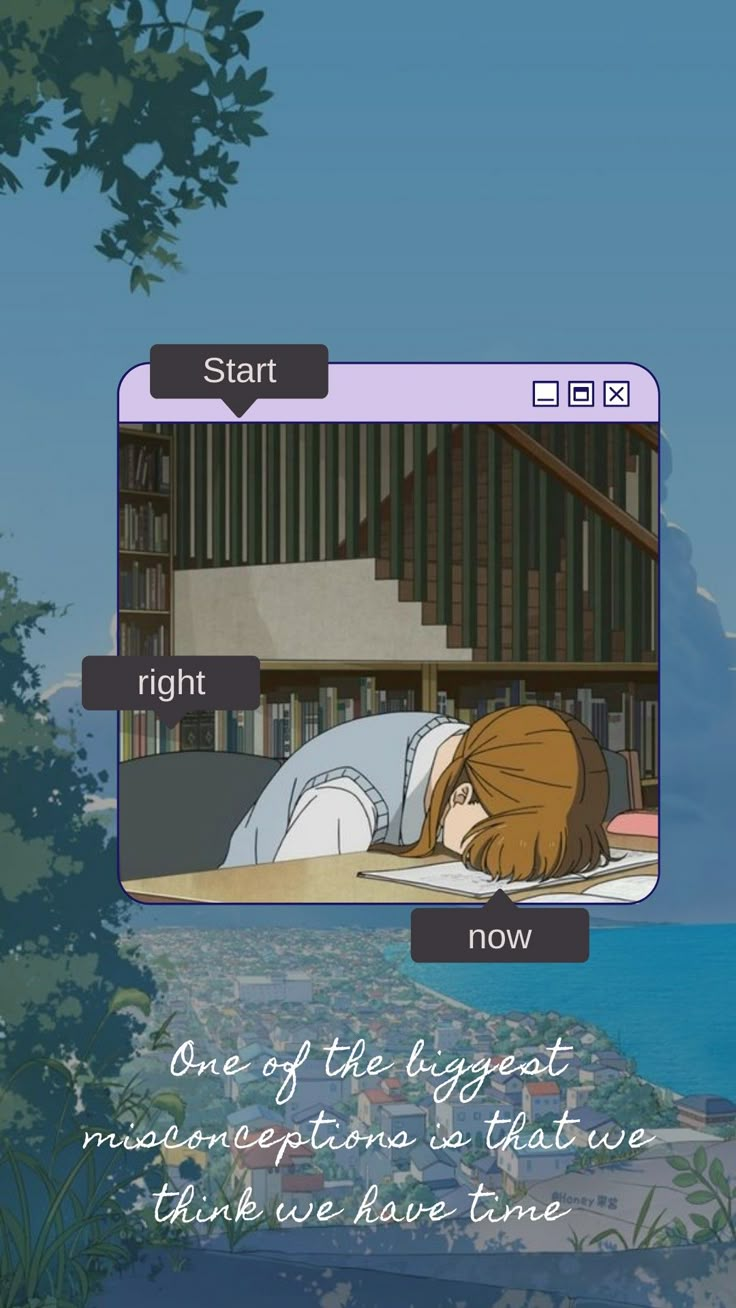 an animated image of a person laying on the ground in front of bookshelves