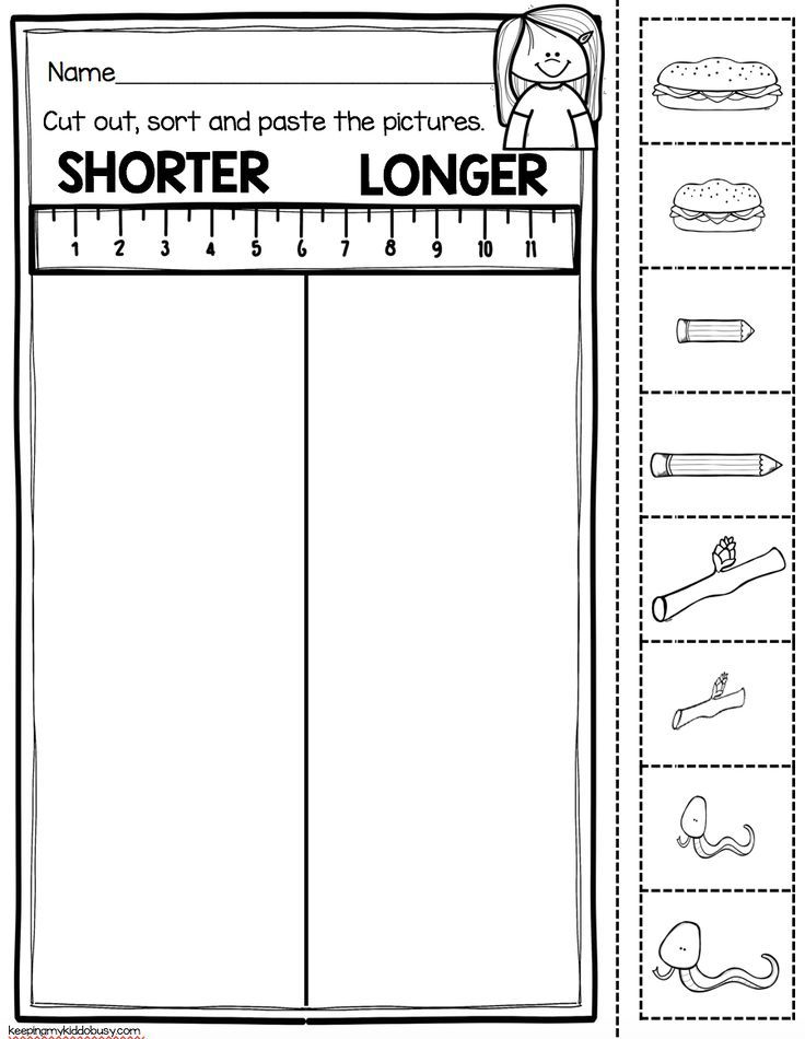 a printable worksheet for measuring the length of a hamburger and other food items