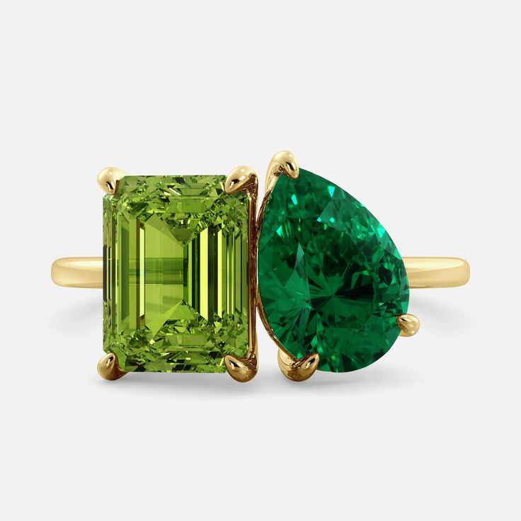 All Toi-et-Moi rings are made from sustainable, lab-grown gems and are available in recycled gold. Taurus Ring, Mental Balance, August Birthstone Ring, Diamond Band Engagement Ring, Diamond Heart Ring, May Birthstone, Jewelry Essentials, Gold Gift, Green Peridot