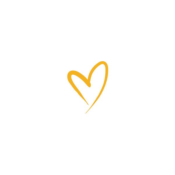 a yellow heart with an arrow in the middle