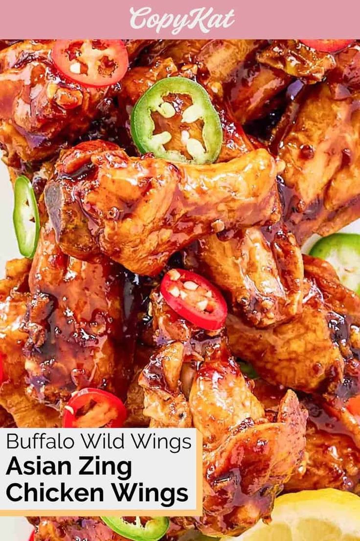 Asian Zing Buffalo Wild Wings, Buffalo Wild Wings Asian Zing Recipes, Asian Zing Chicken Wings, Asian Zing Wings Recipe, Hot Chicken Wings Recipe, Asian Zing Sauce, Buffalo Wild Wings Sauces, Gameday Snacks, Asian Wings