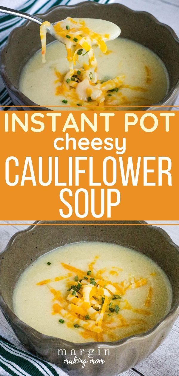 instant pot cheesy cauliflower soup