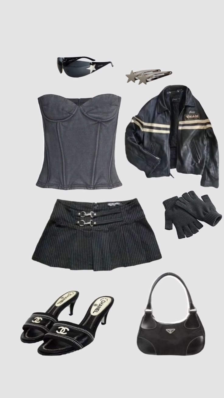 Grey Corset Outfit, Corset Aesthetic Outfit, Black Corset Aesthetic, Corset Top And Skirt Outfit, Corset Skirt Outfit, Corset And Skirt Outfits, Fashion Magazine Aesthetic, Grey Corset, Magazine Aesthetic