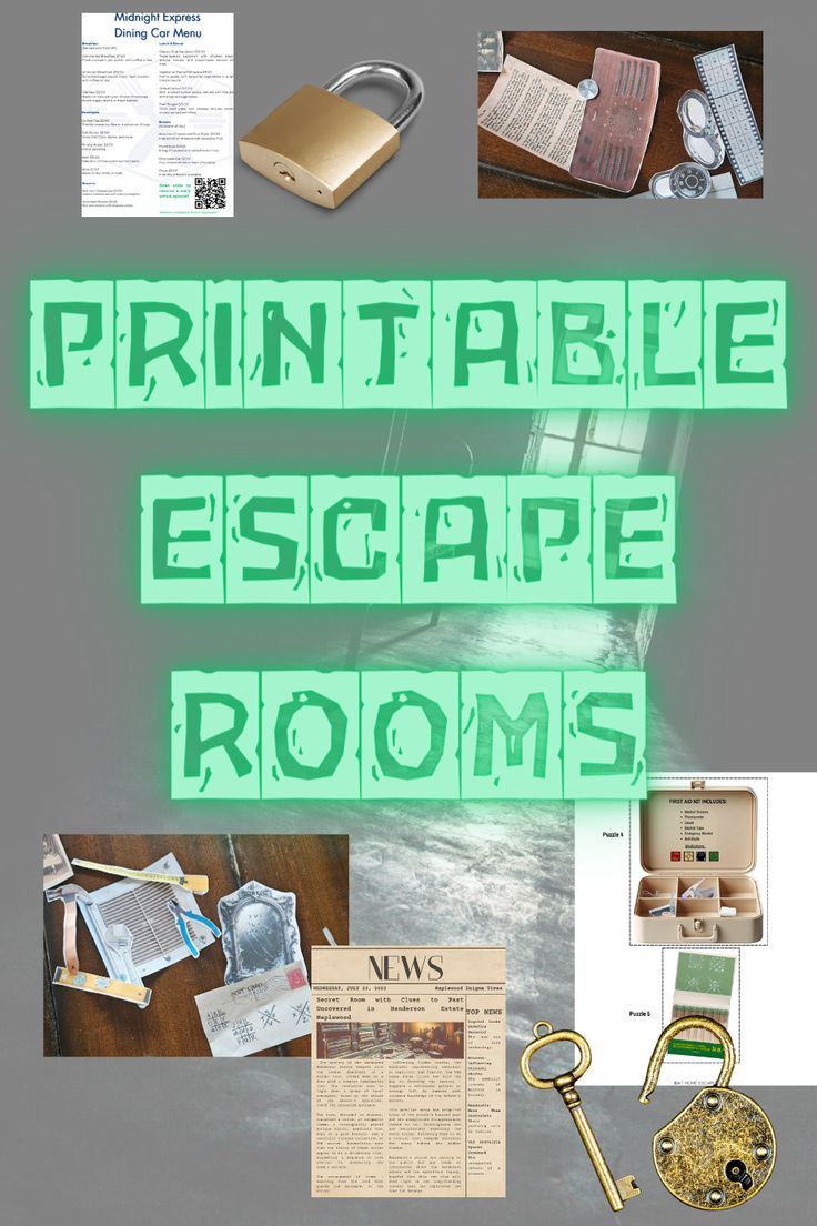 there are many different items that can be found in this collage with the words printable escape rooms