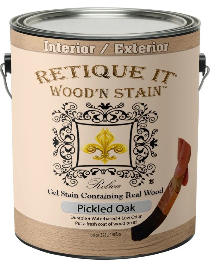 a can of interior / exterior paint with the words, retoue it wooden stain